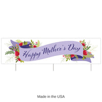 6 Pack Bulk Plastic Jumbo Happy Mother's Day Yard Sign