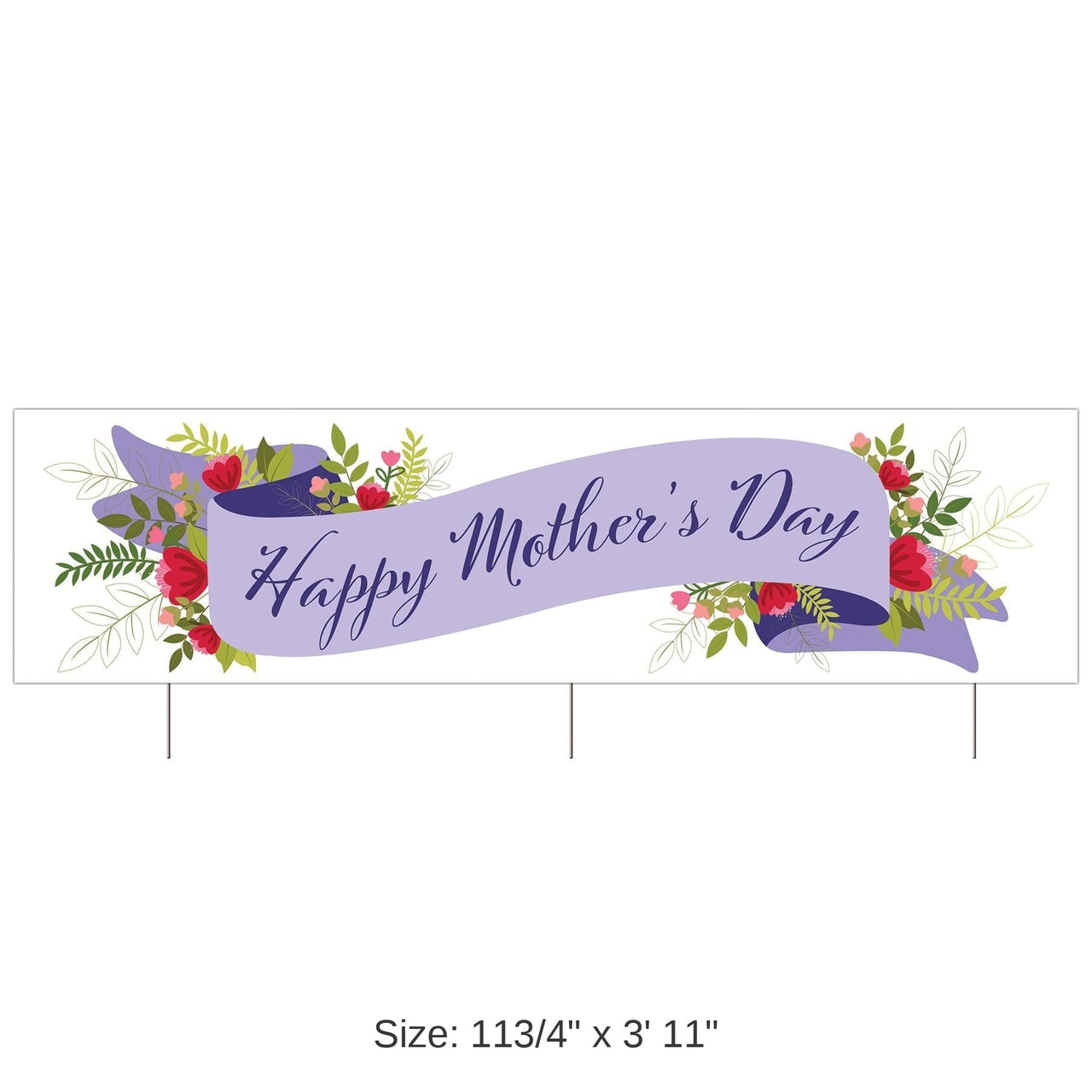 6 Pack Bulk Plastic Jumbo Happy Mother's Day Yard Sign
