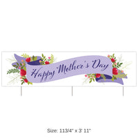 6 Pack Bulk Plastic Jumbo Happy Mother's Day Yard Sign