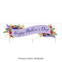 6 Pack Bulk Plastic Jumbo Happy Mother's Day Yard Sign
