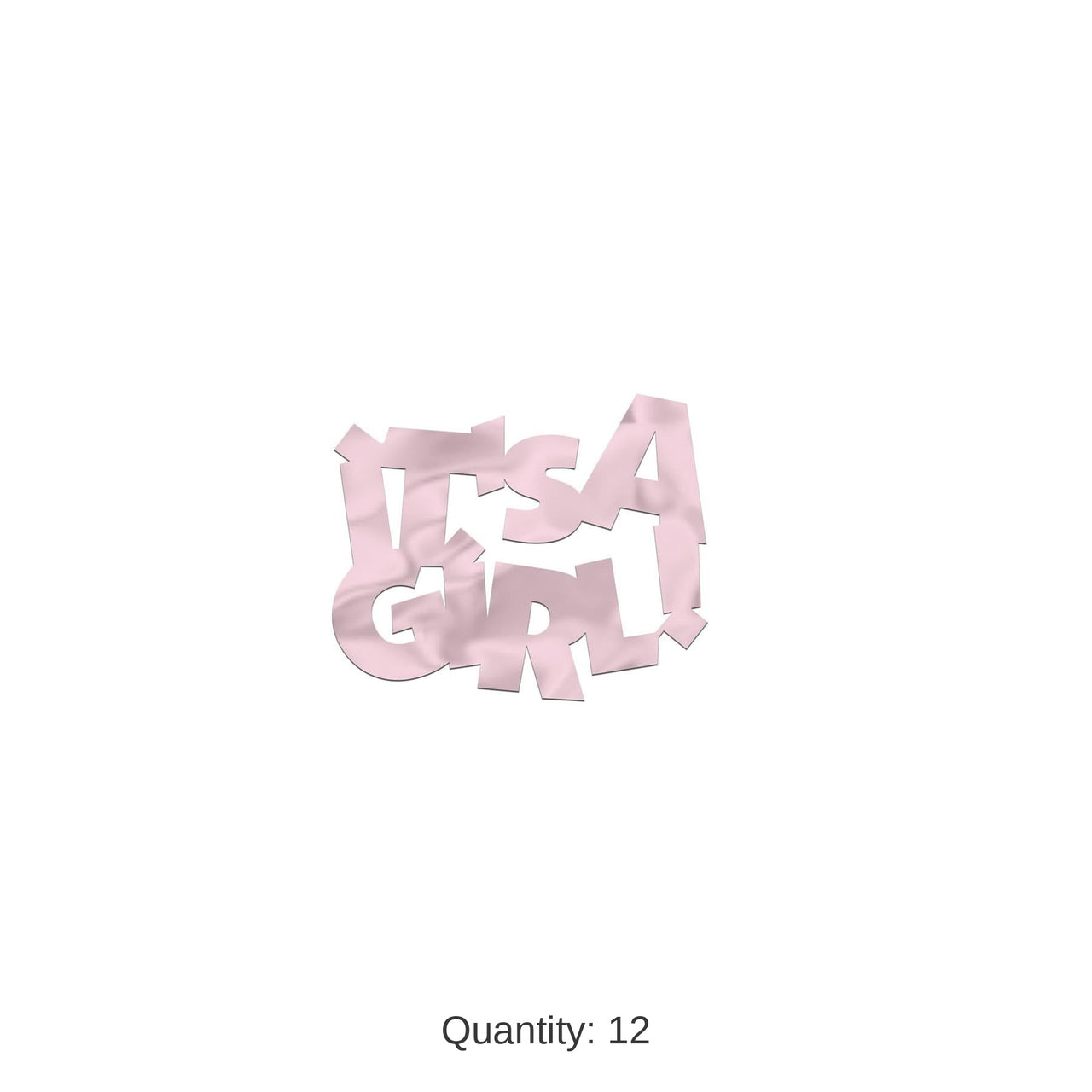 12 Pack Bulk Jumbo It's A Girl Confetti
