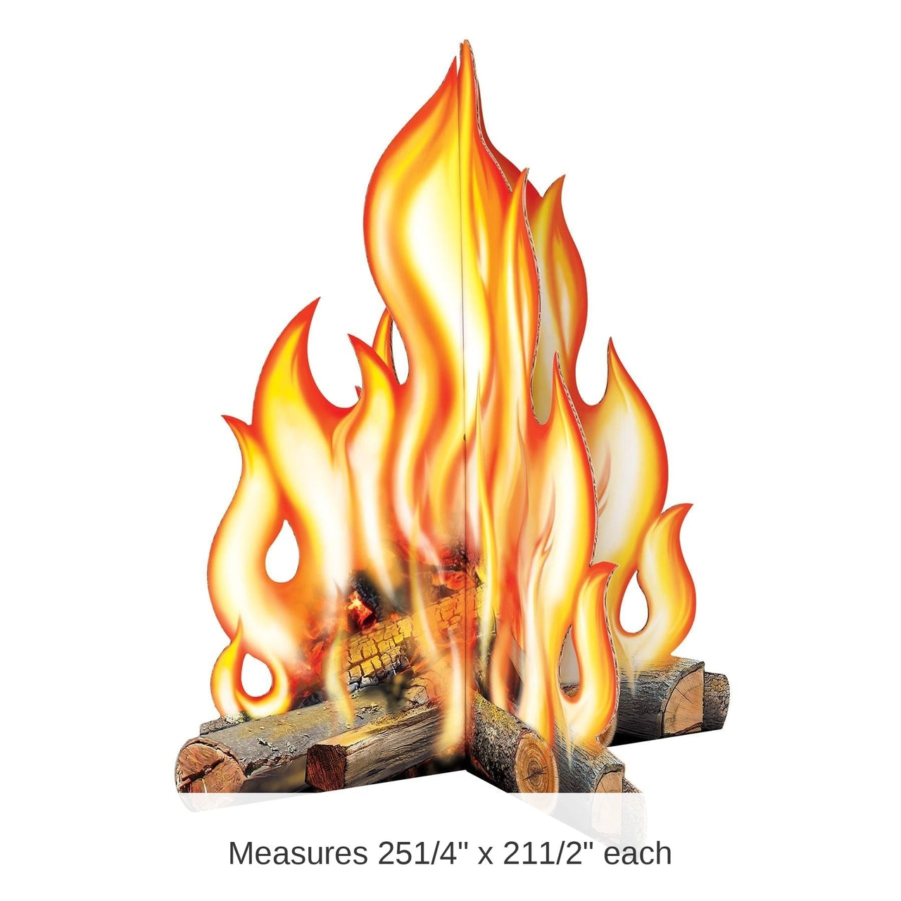 6 Pack Bulk 3-D Campfire Party Prop
