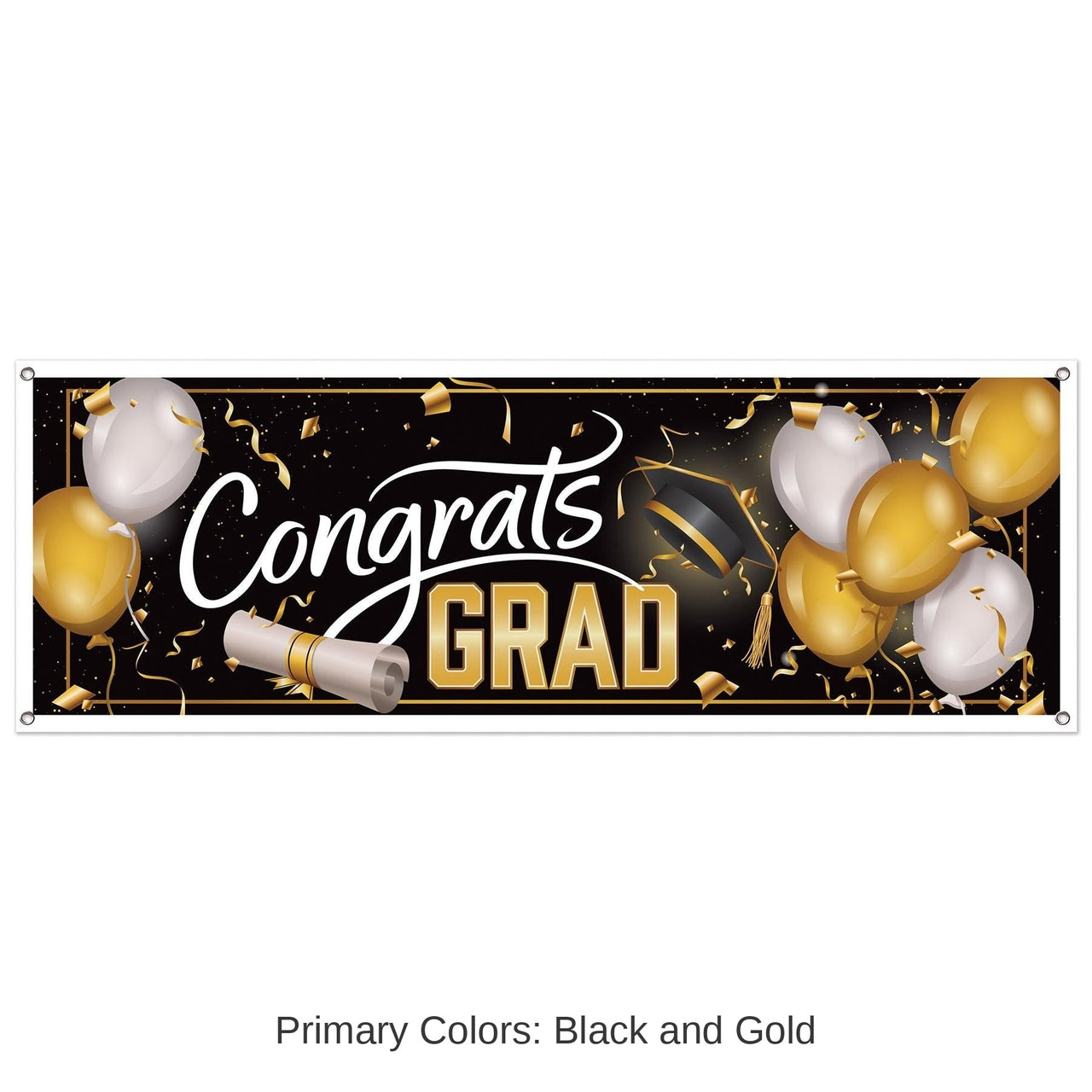 12 Pack Bulk Congrats Grad Graduation Party Sign Banner