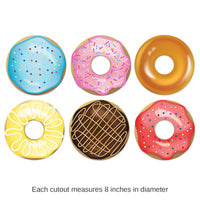 72 Pack Bulk Donut Party Cutouts