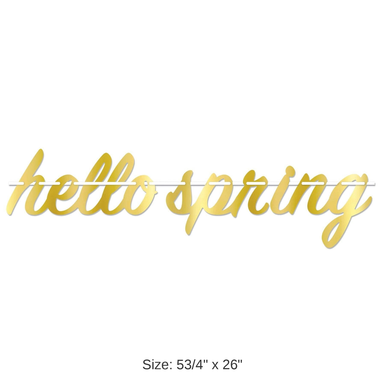 12 Pack Bulk Foil Hello Spring Party Streamer