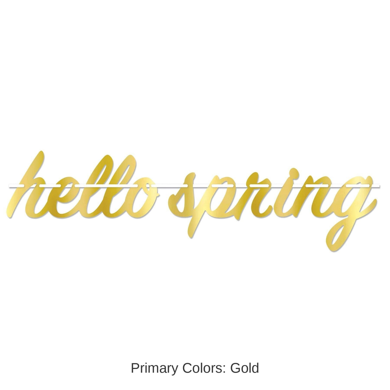 12 Pack Bulk Foil Hello Spring Party Streamer