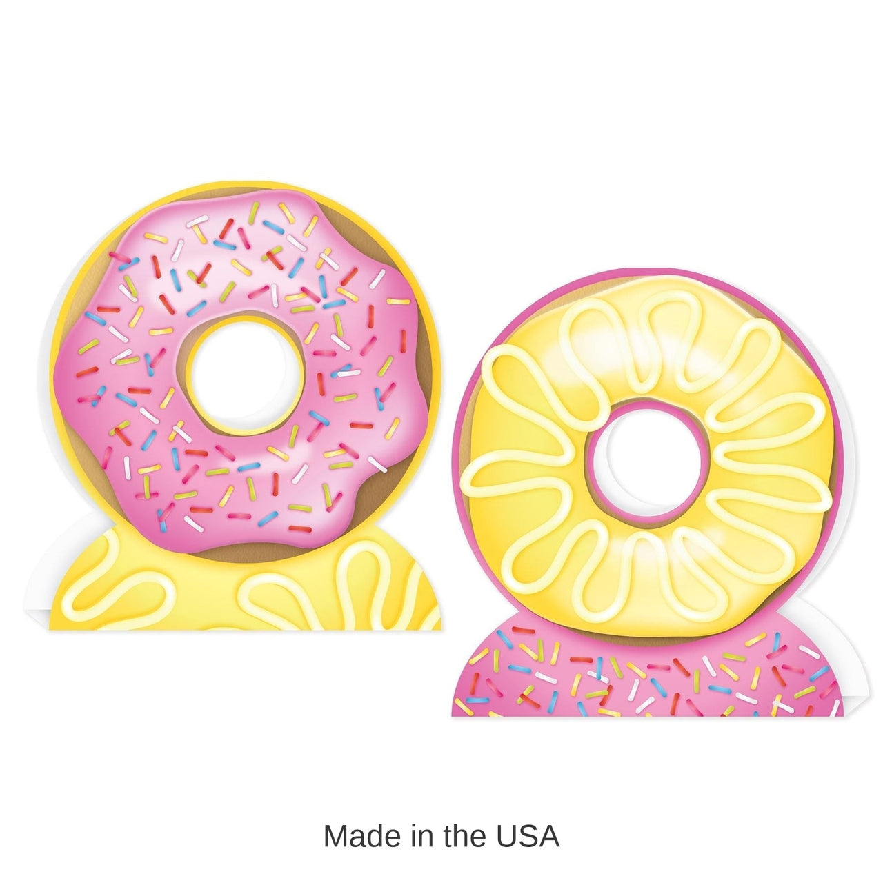 12 Pack Bulk 3-D Donut Party Centerpiece