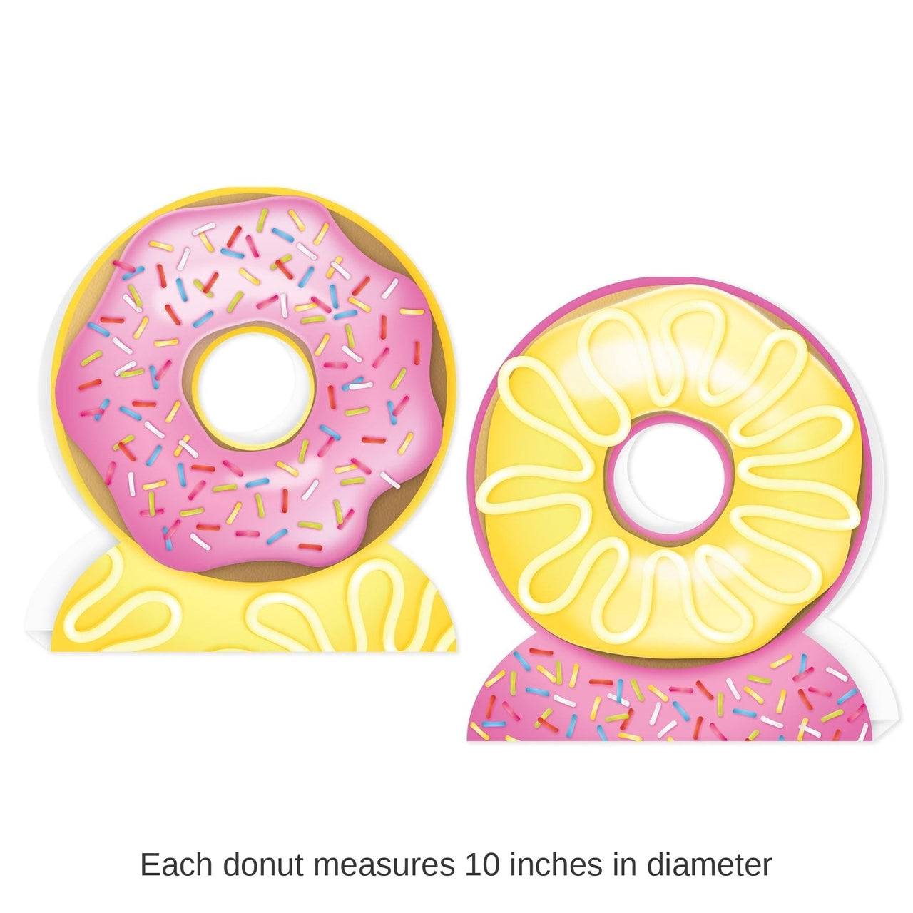 12 Pack Bulk 3-D Donut Party Centerpiece
