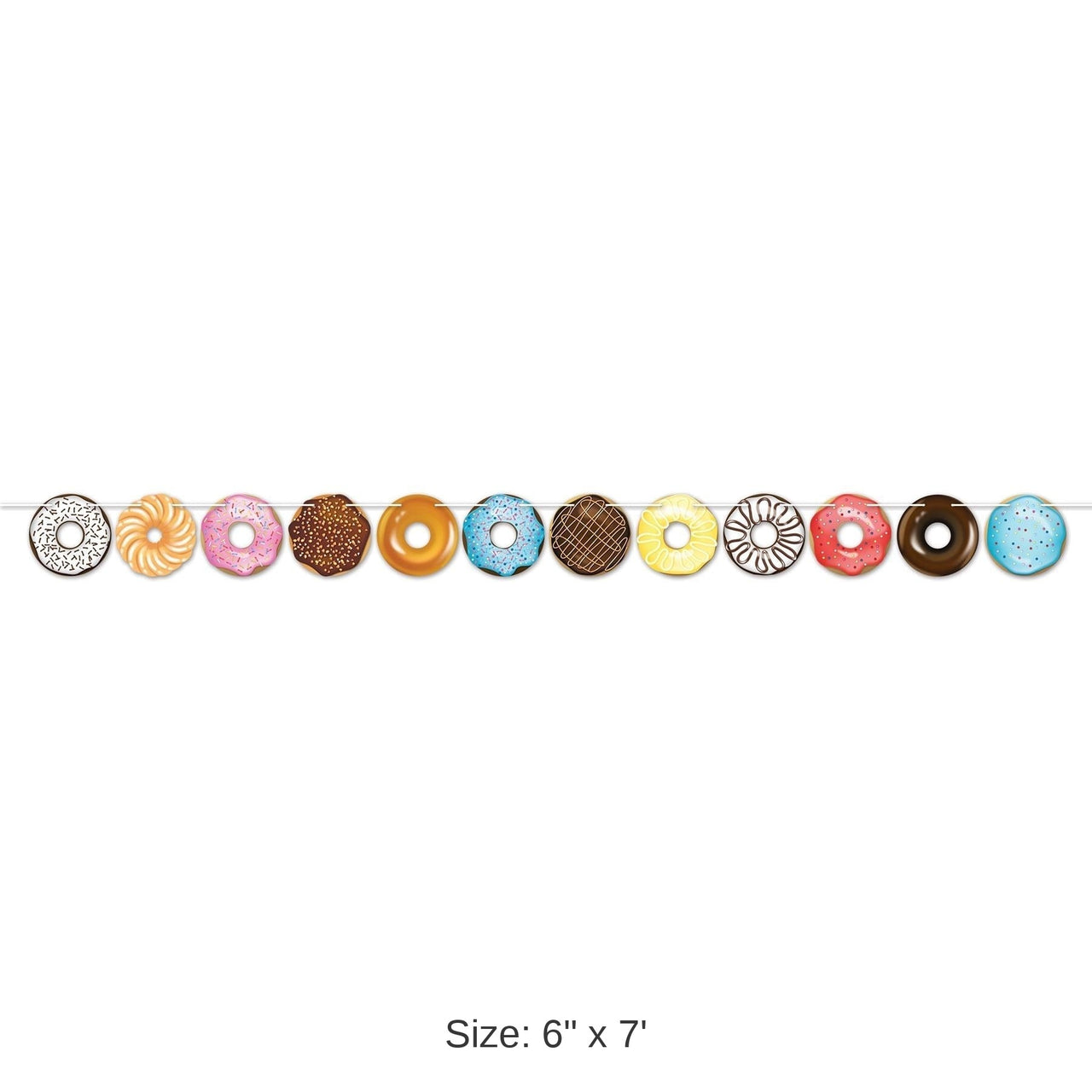 12 Pack Bulk Donut Party Streamer