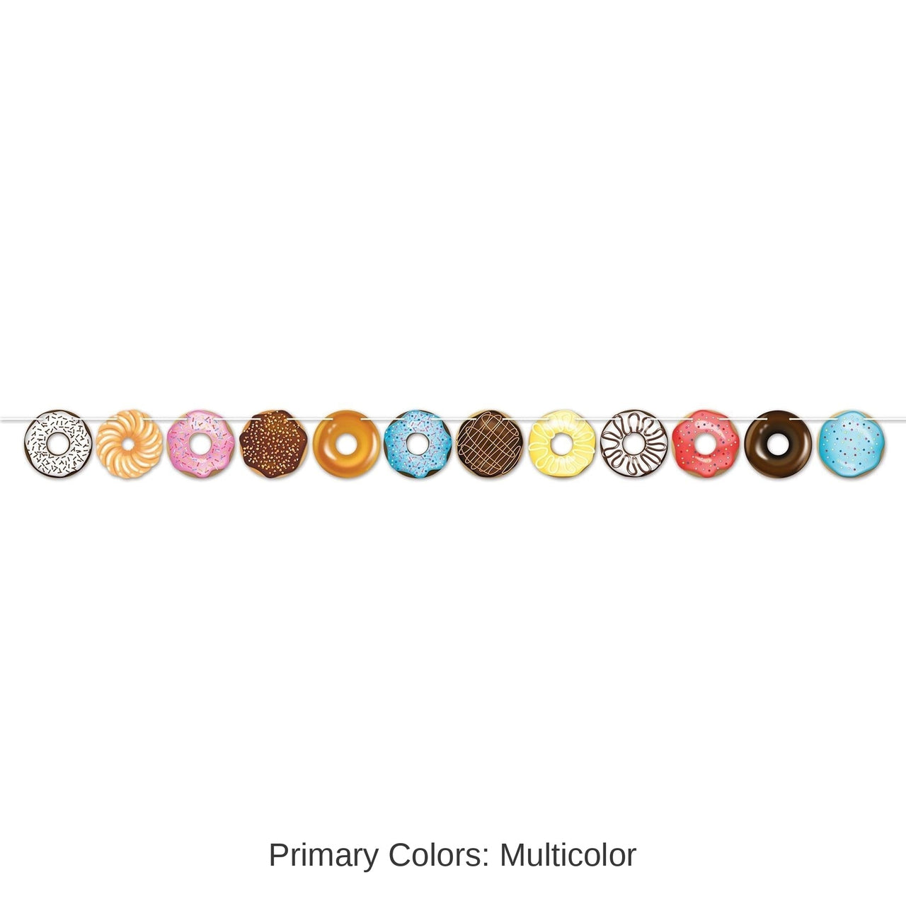 12 Pack Bulk Donut Party Streamer