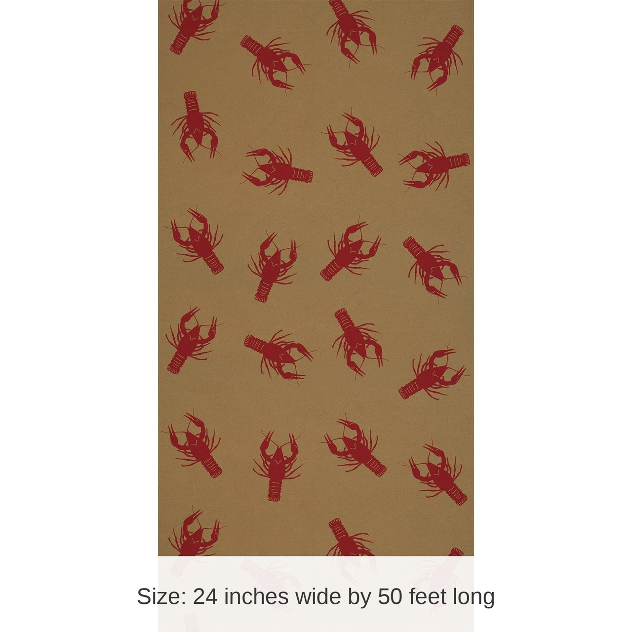 6 Pack Bulk Mardi Gras Crawfish Kraft Paper Table Roll
