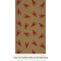 6 Pack Bulk Mardi Gras Crawfish Kraft Paper Table Roll