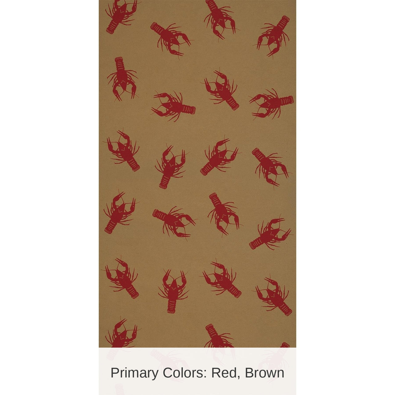 6 Pack Bulk Mardi Gras Crawfish Kraft Paper Table Roll