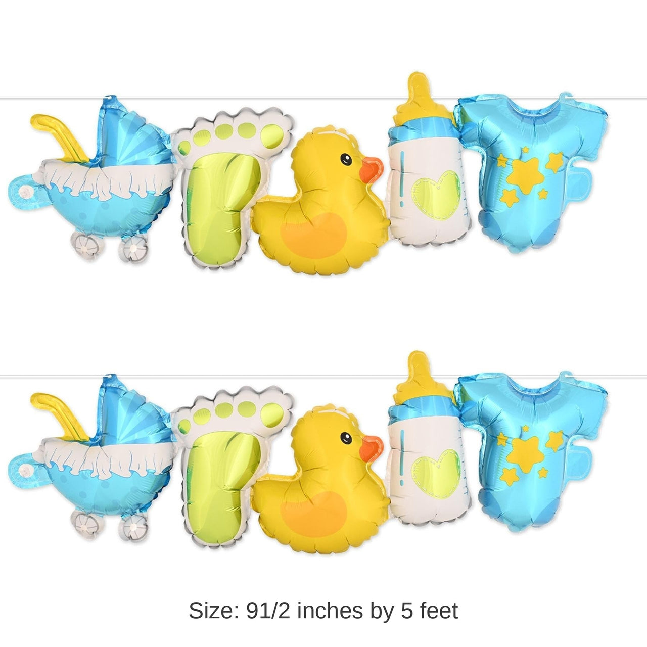 6 Pack Bulk Baby Boy Balloon Streamers