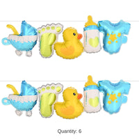 6 Pack Bulk Baby Boy Balloon Streamers