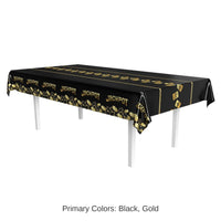 12 Pack Bulk Metallic Casino Party Tablecover