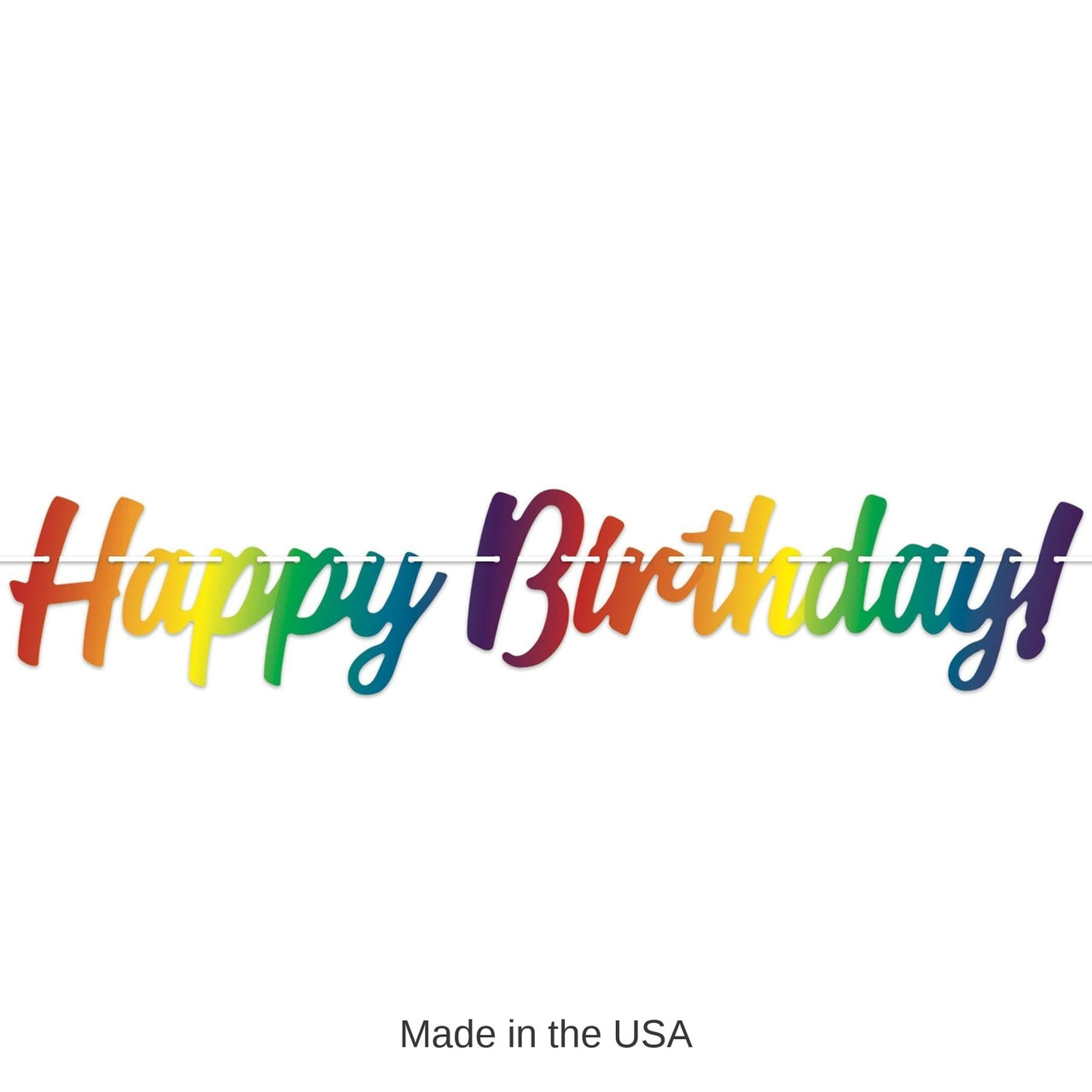 12 Pack Bulk 4 ft. Multicolor Happy Birthday Party Streamer