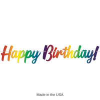 12 Pack Bulk 4 ft. Multicolor Happy Birthday Party Streamer
