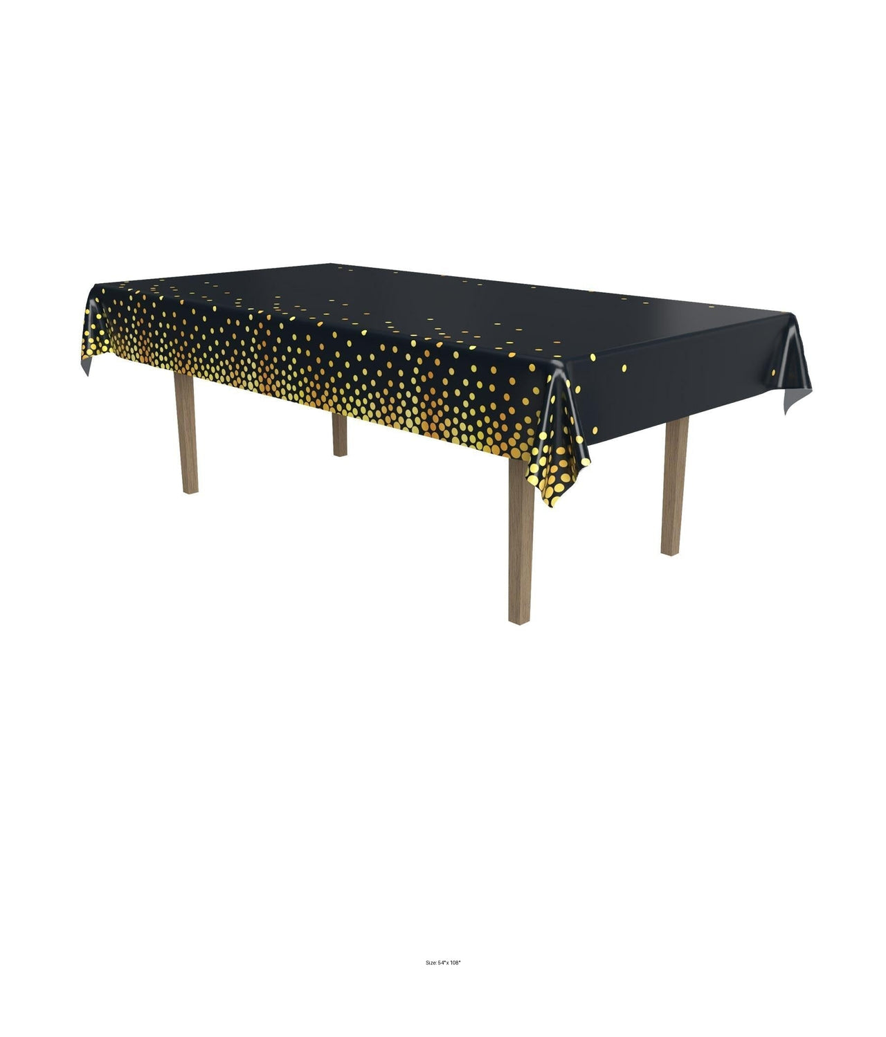 12 Pack Bulk Metallic Polka Dots Tablecover