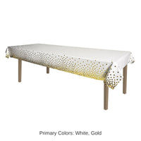 12 Pack Bulk Metallic Polka Dots Party Tablecover