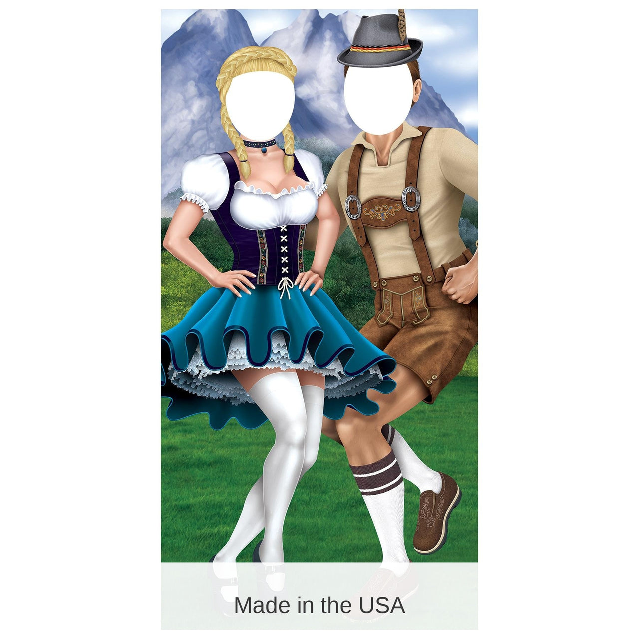 4 Pack Bulk Oktoberfest Couple Photo Prop Stand-Up Decoration
