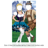 4 Pack Bulk Oktoberfest Couple Photo Prop Stand-Up Decoration