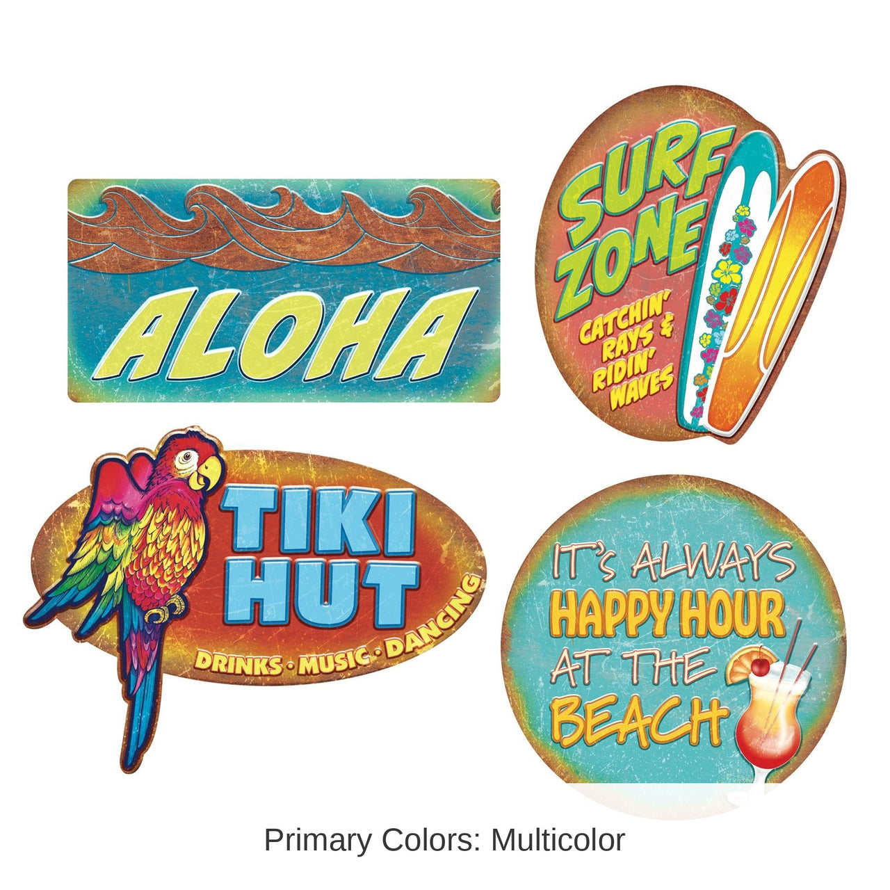 48 Pack Bulk Luau Cutouts