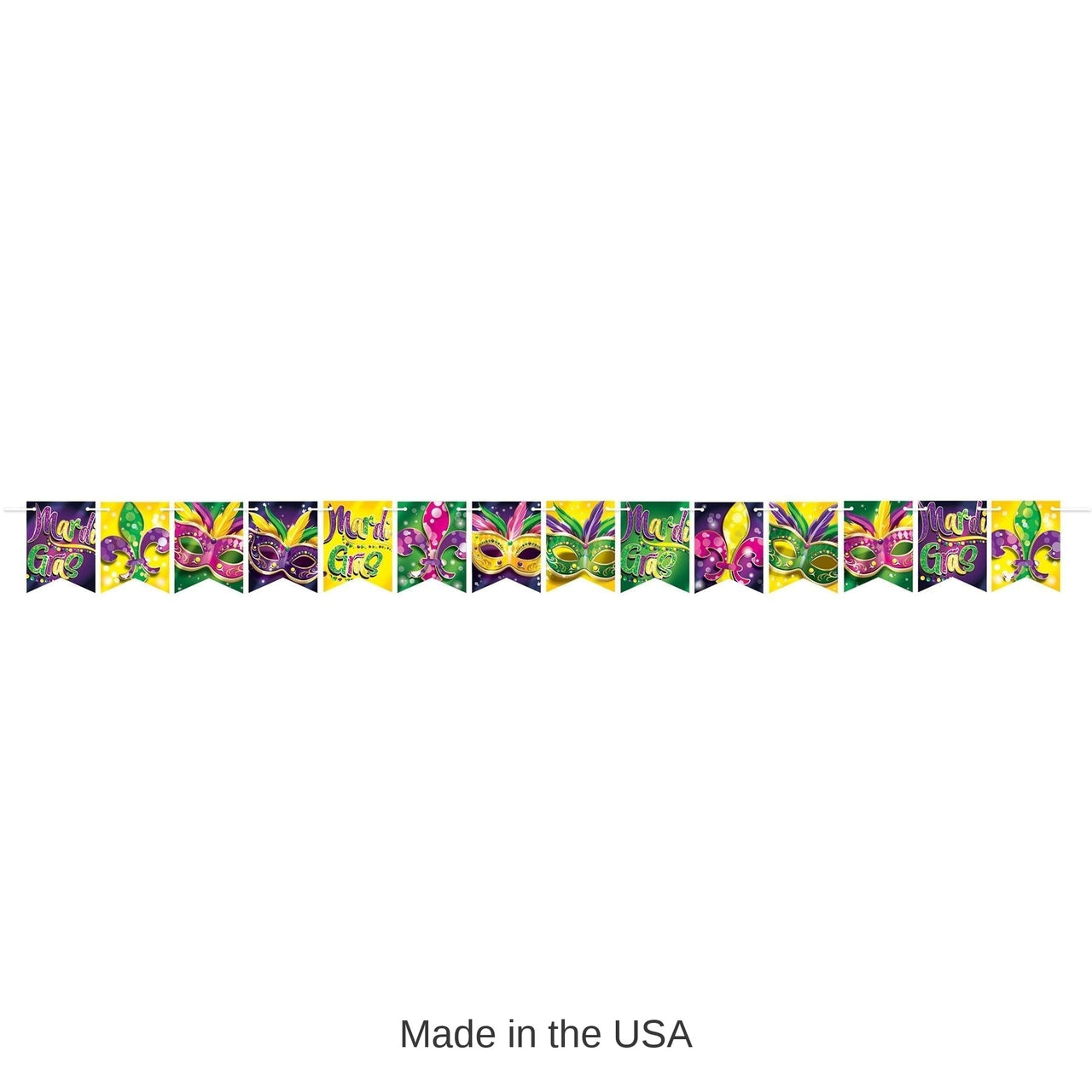 12 Pack Bulk Foil Mardi Gras Streamer