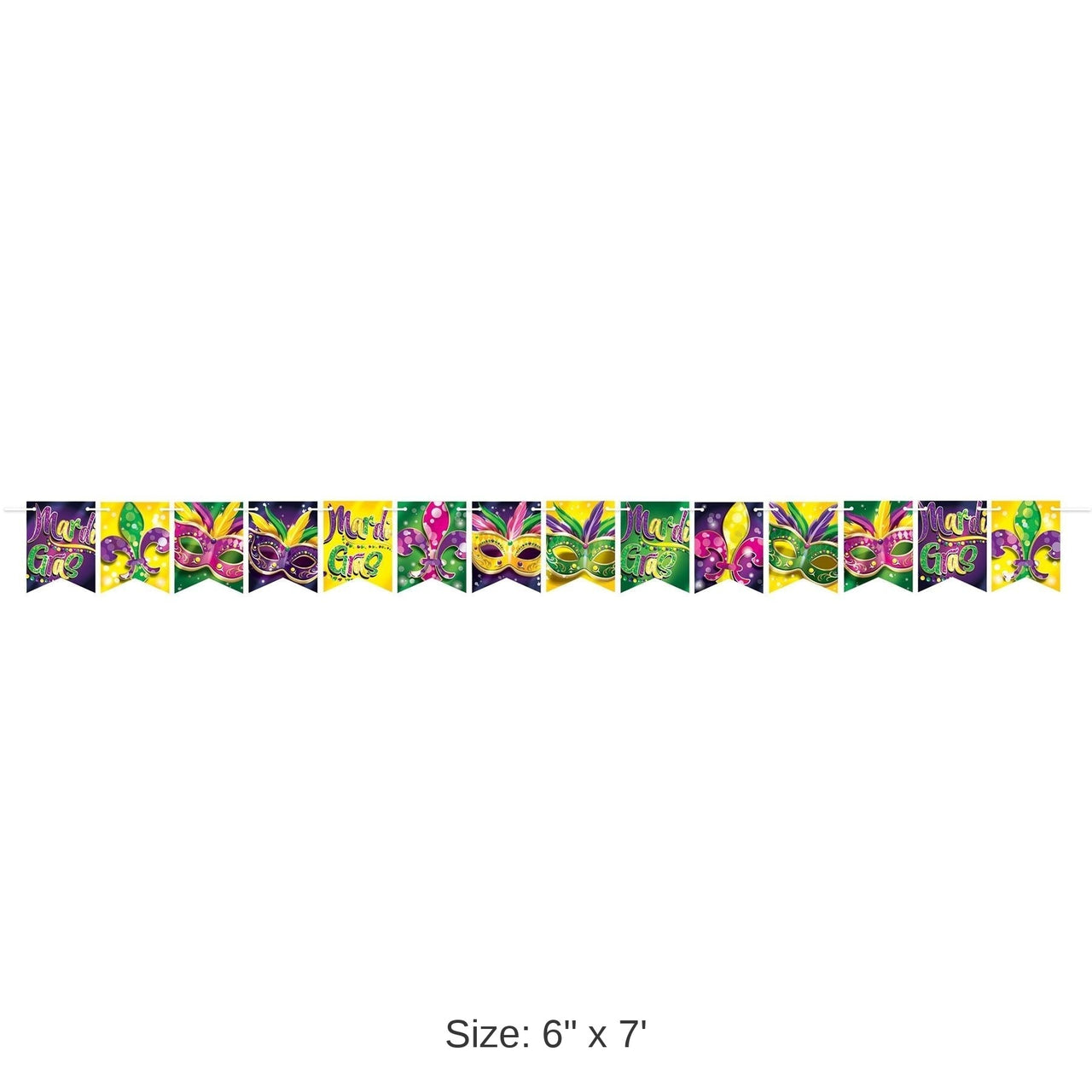 12 Pack Bulk Foil Mardi Gras Streamer