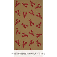 6 Pack Bulk Luau Party Lobster Kraft Paper Table Roll