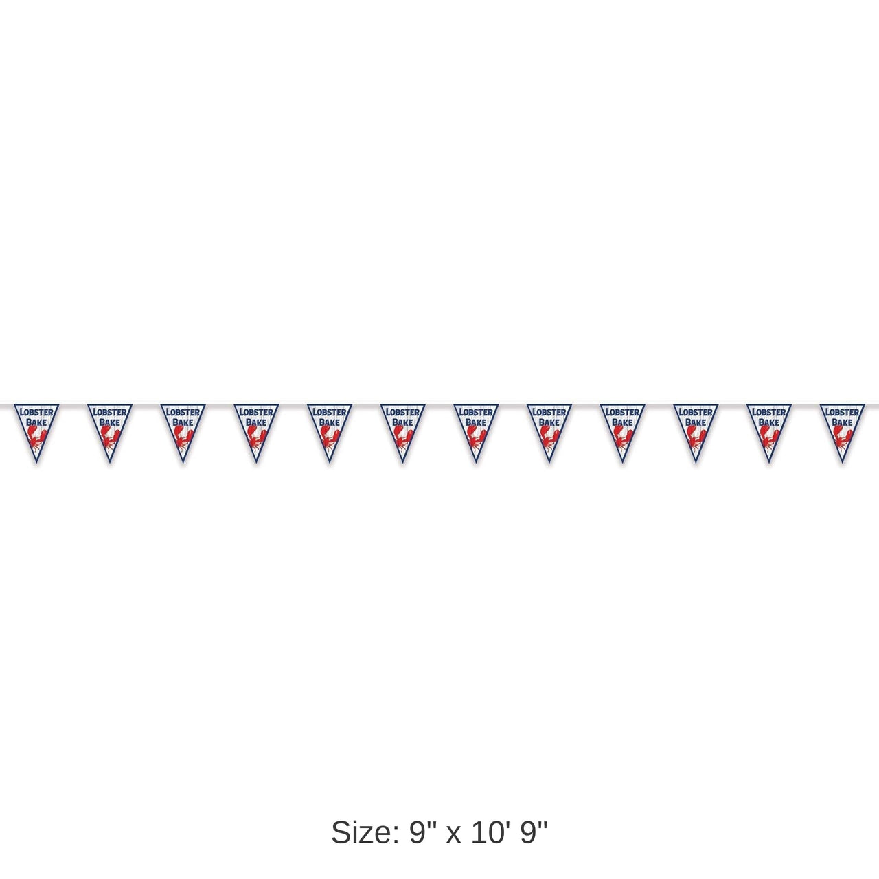 12 Pack Bulk Lobster Bake Pennant Banner