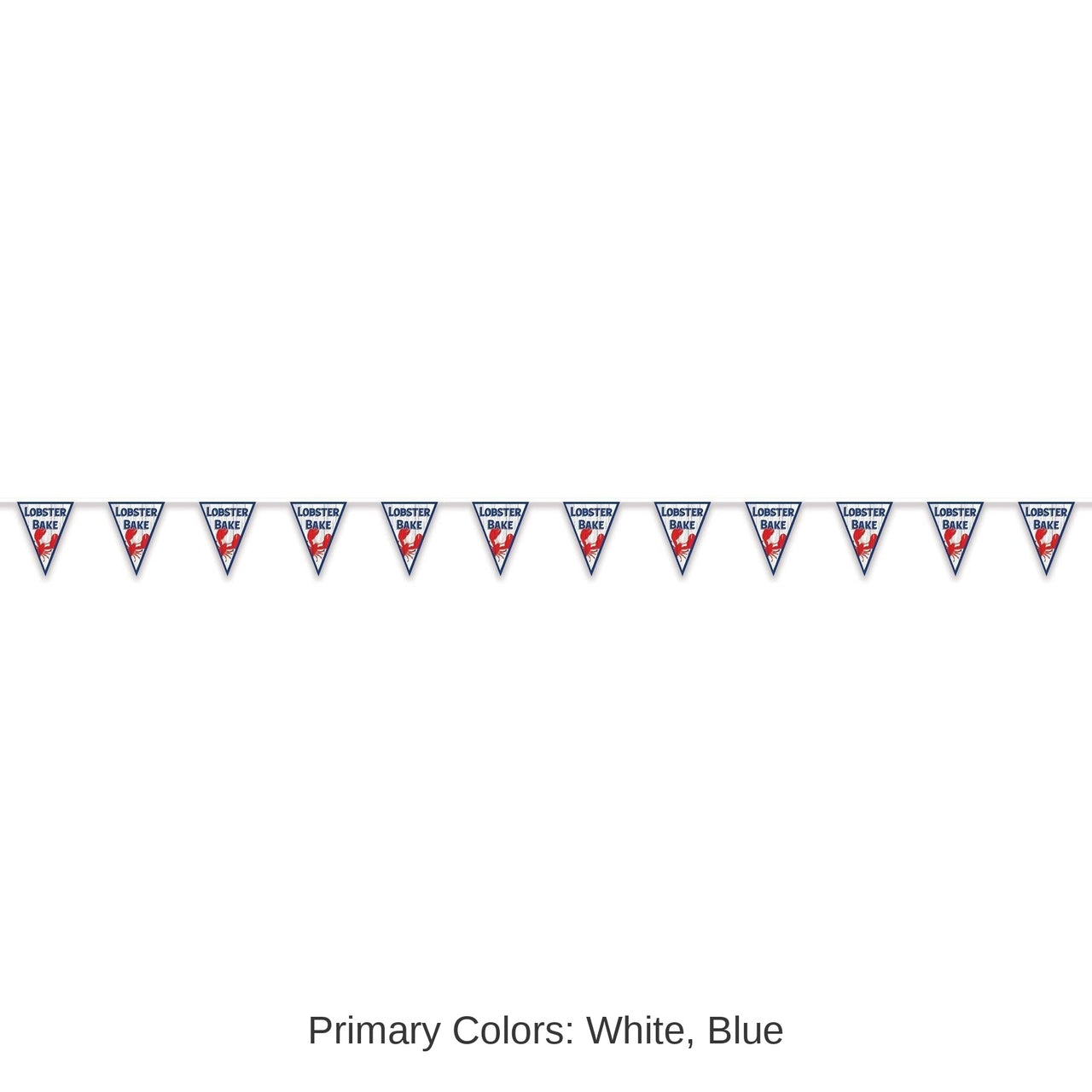 12 Pack Bulk Lobster Bake Pennant Banner