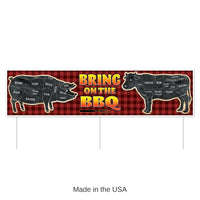 6 Pack Bulk Plastic Jumbo Bring On The BBQ Party Yard Sign