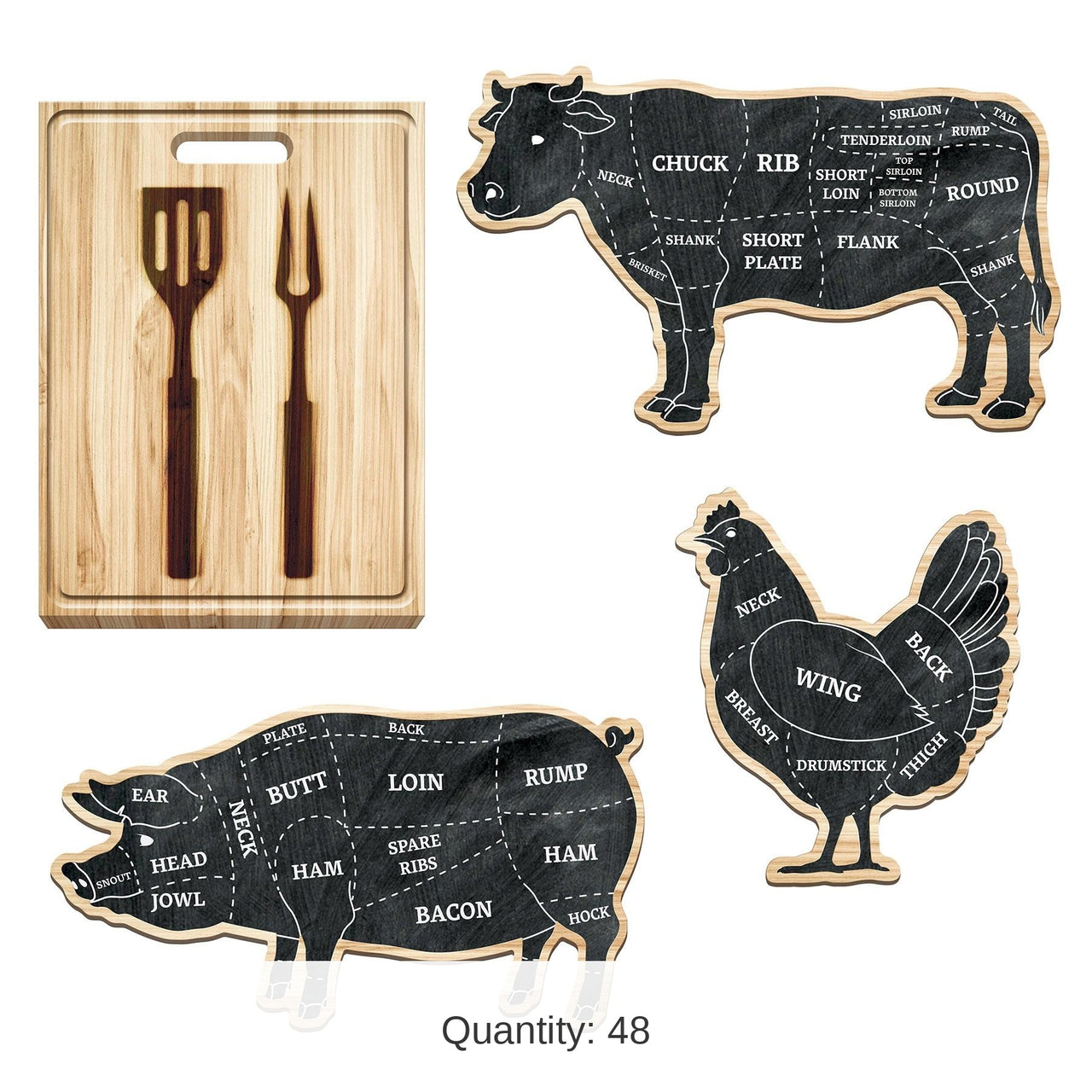 48 Pack Bulk BBQ Party Cutouts