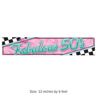 12 Pack Bulk The Fabulous 50's Party Banner