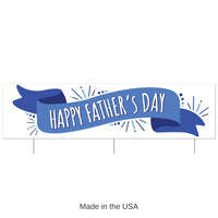 6 Pack Bulk Plastic Jumbo Happy Father's Day Yard Sign