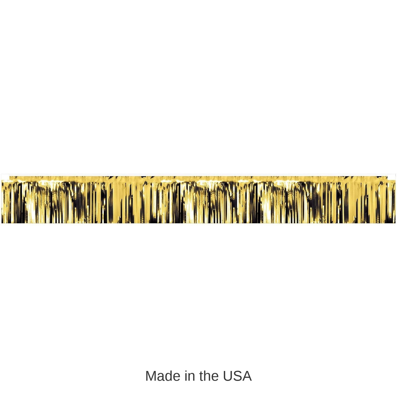 12 Pack Bulk Metallic Party Fringe Banner Gold
