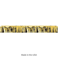 12 Pack Bulk Metallic Party Fringe Banner Gold