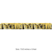 12 Pack Bulk Metallic Party Fringe Banner Gold