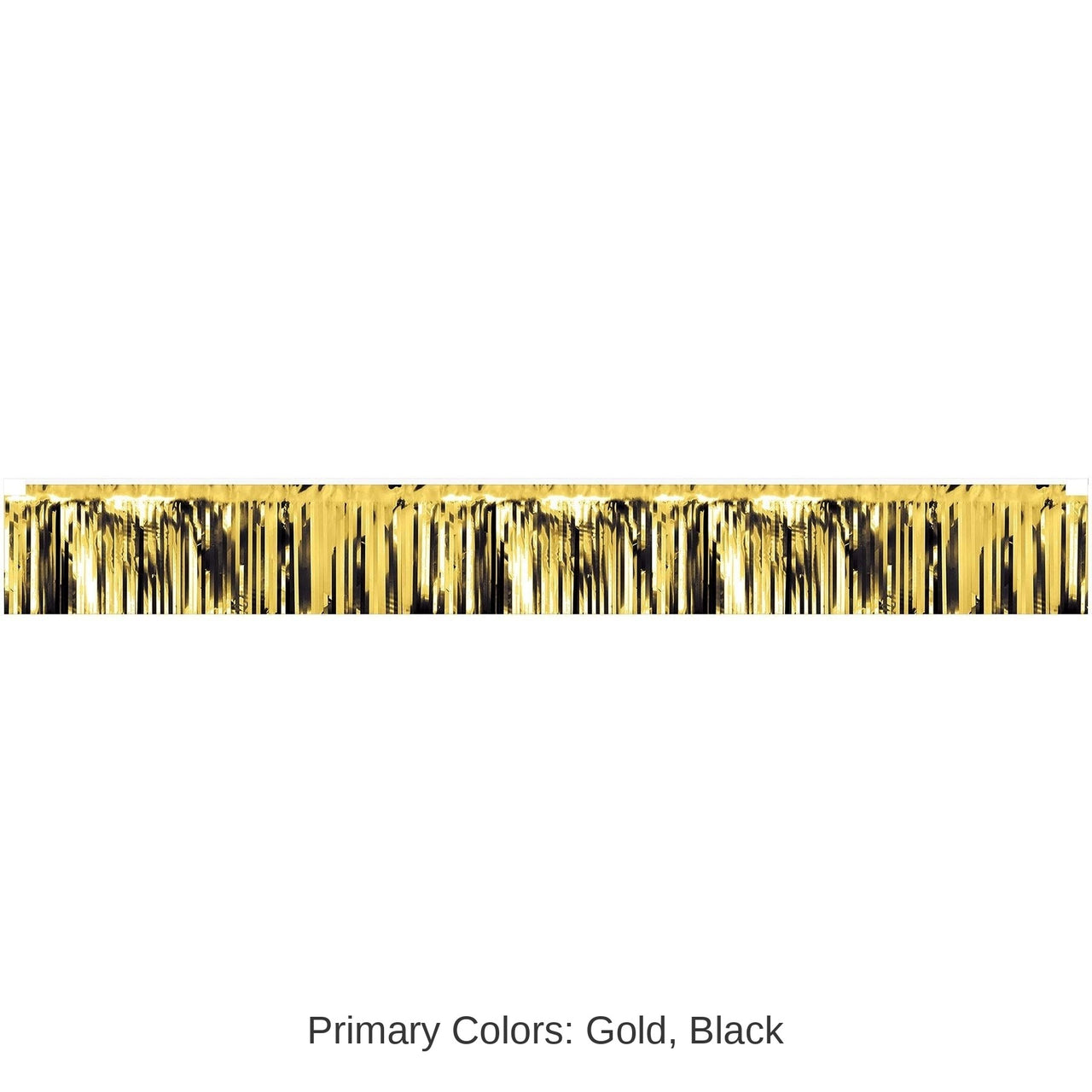 12 Pack Bulk Metallic Party Fringe Banner Gold
