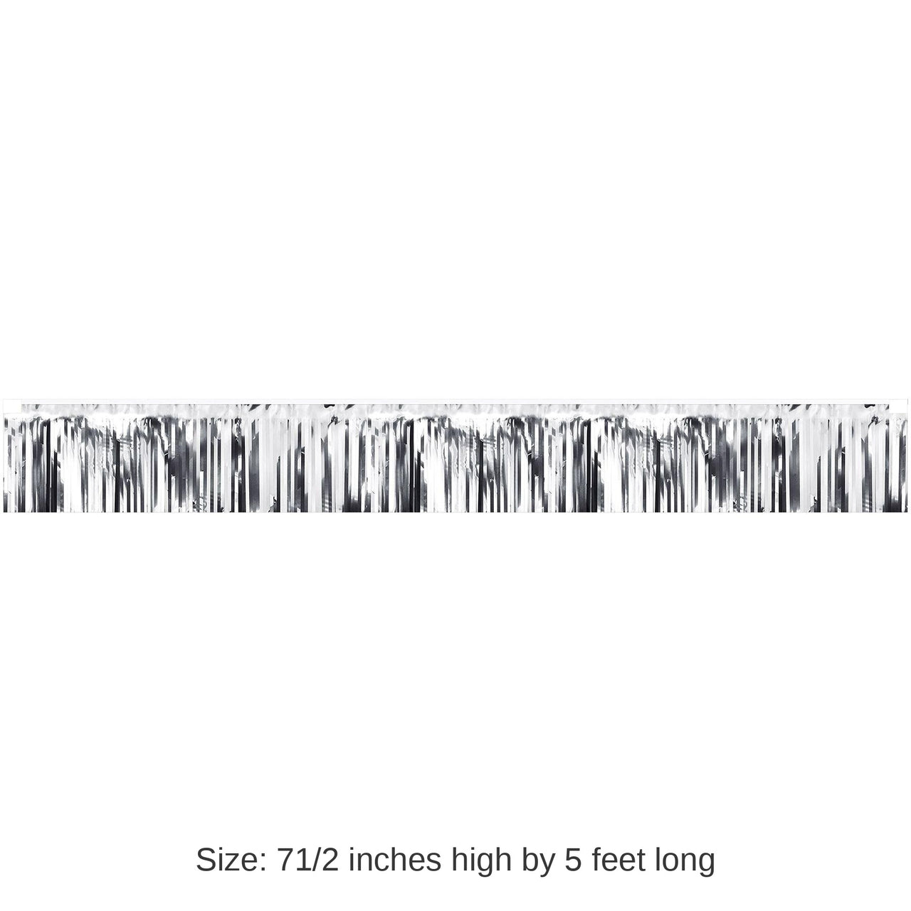 12 Pack Bulk Metallic Party Fringe Banner Silver