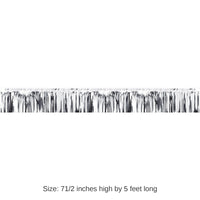 12 Pack Bulk Metallic Party Fringe Banner Silver