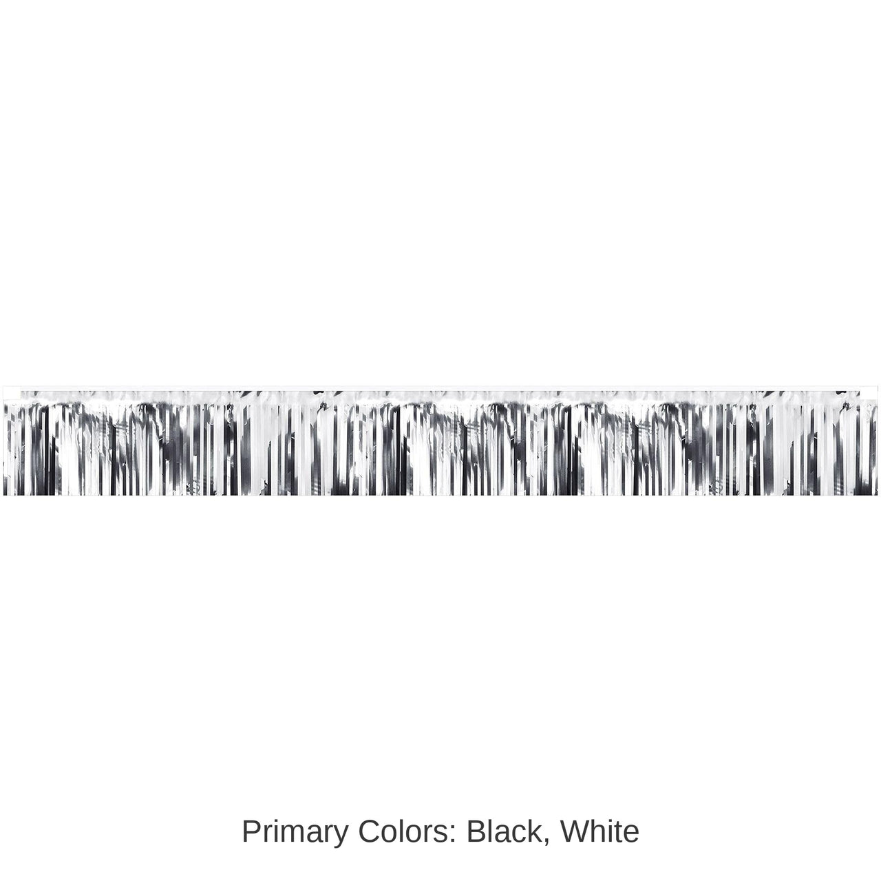 12 Pack Bulk Metallic Party Fringe Banner Silver