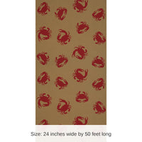 6 Pack Bulk Luau Party Crab Kraft Paper Table Roll