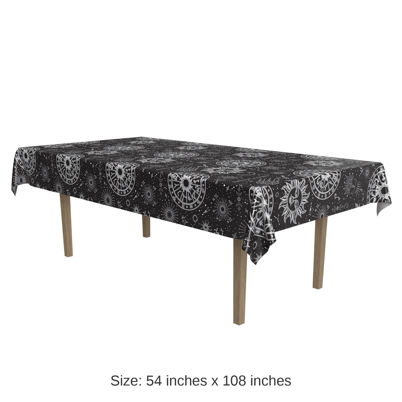 12 Pack Bulk Metallic Celestial Party Tablecover