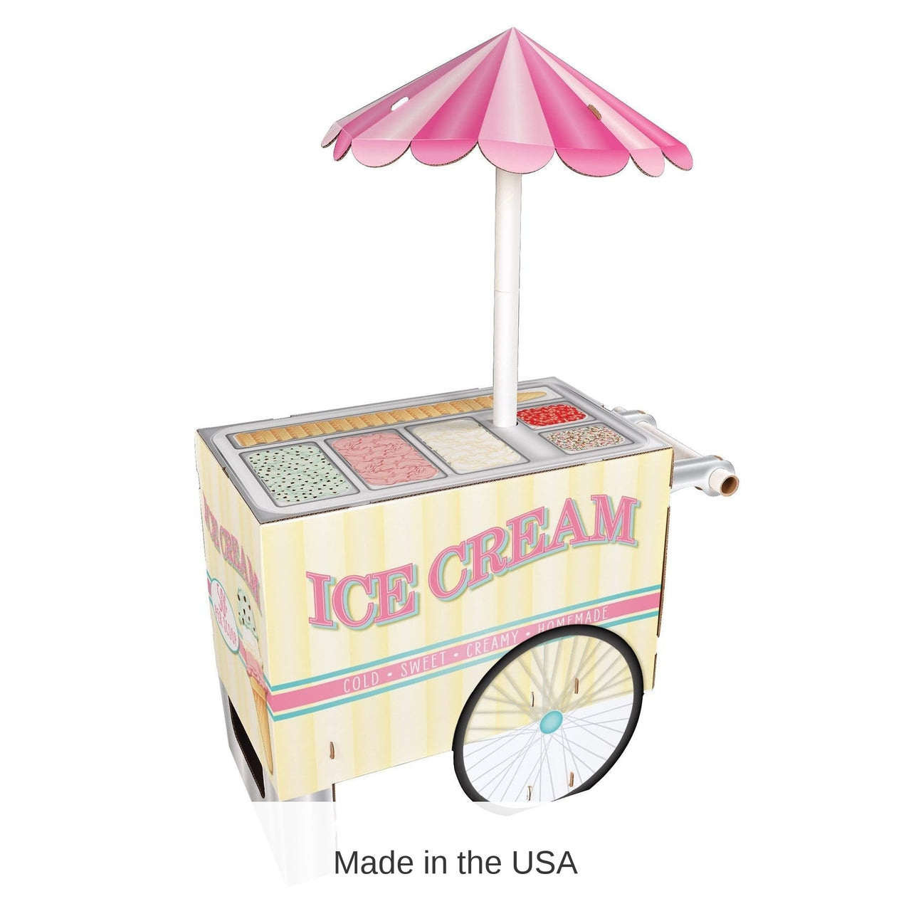 3 Pack Bulk 3-D Ice Cream Cart Party Prop