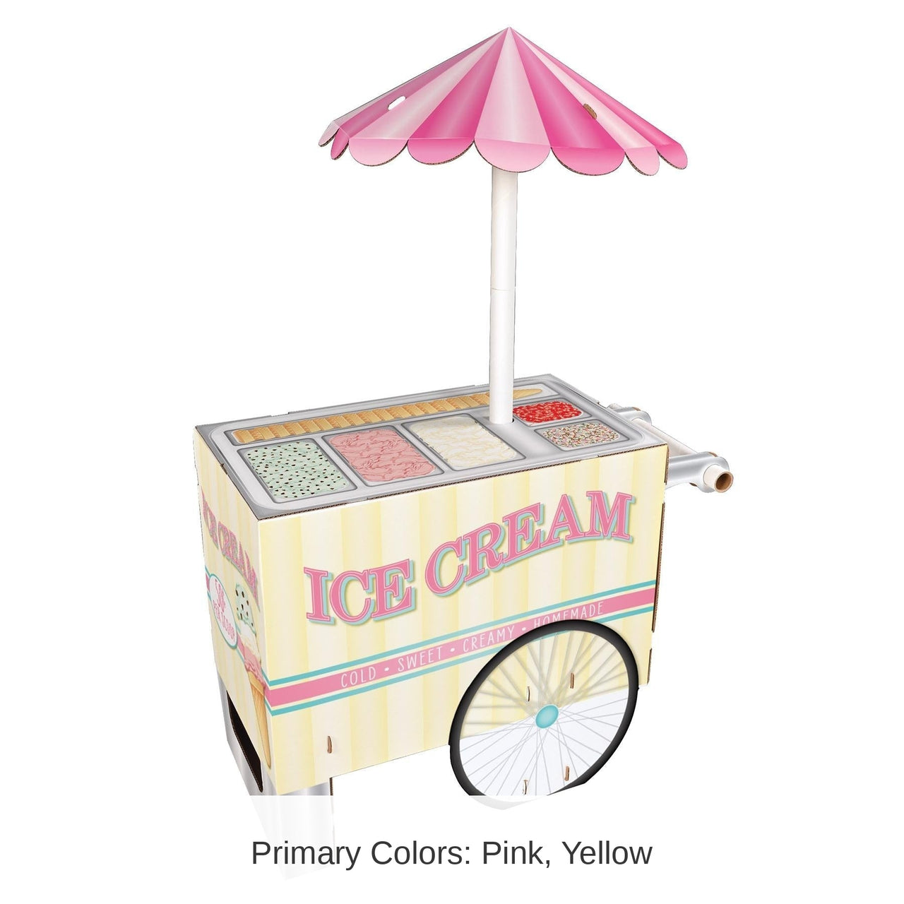 3 Pack Bulk 3-D Ice Cream Cart Party Prop