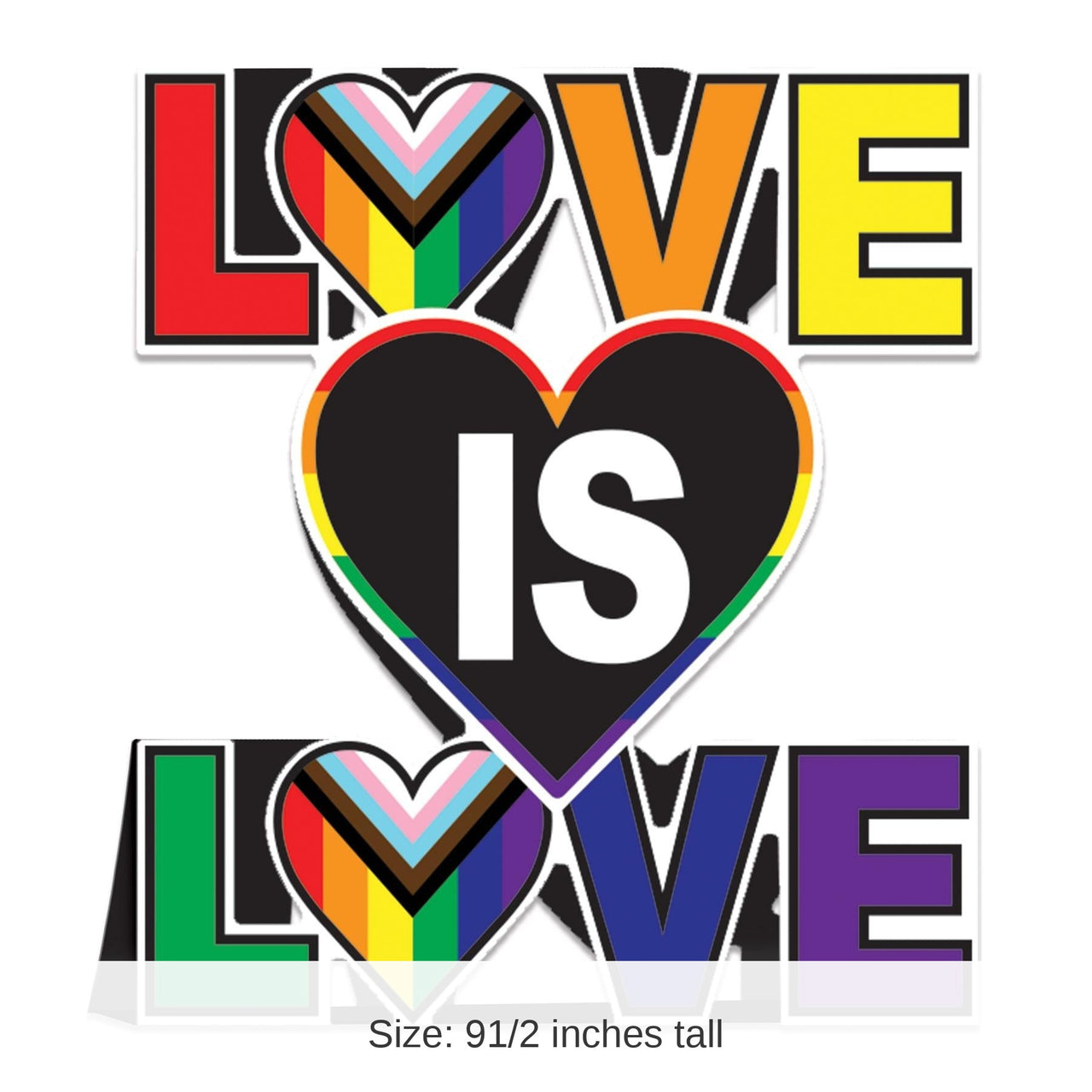 12 Pack Bulk 3-D Love Is Love Party Centerpiece