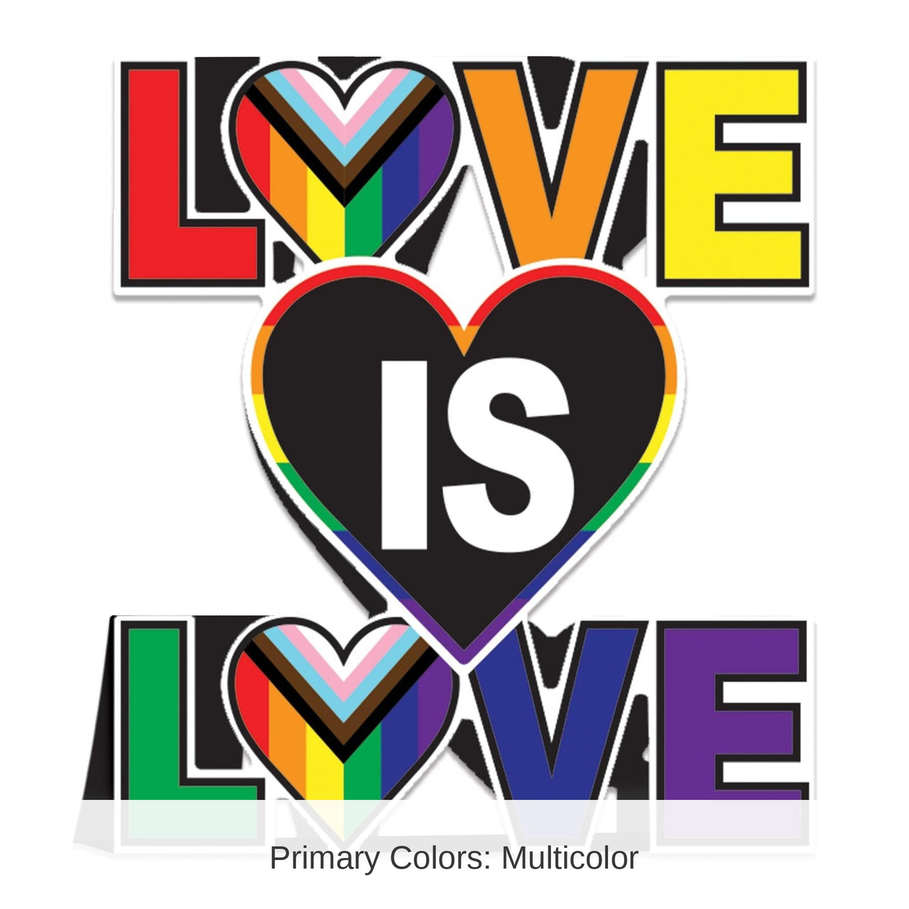 12 Pack Bulk 3-D Love Is Love Party Centerpiece