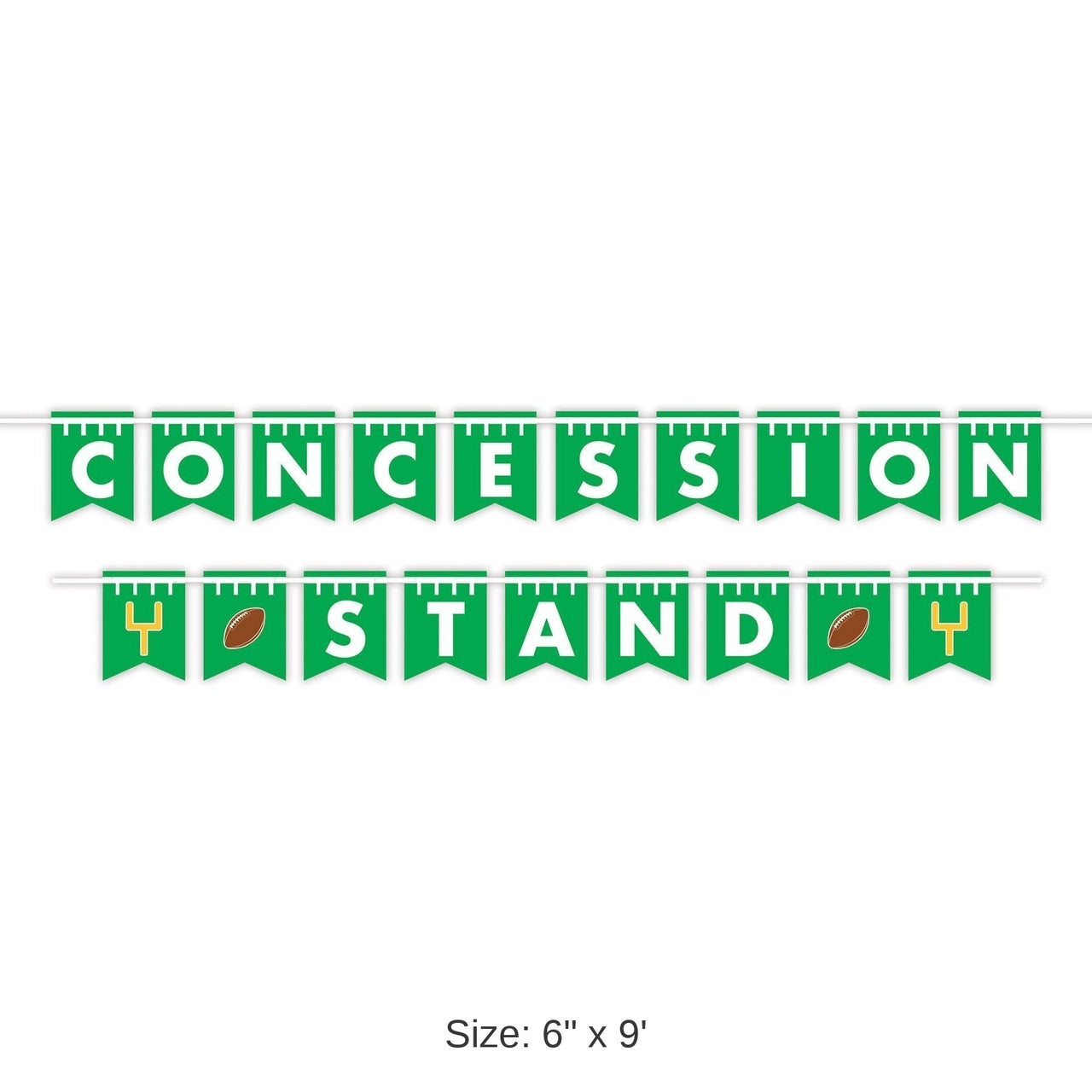 12 Pack Bulk Football Party Concession Stand Streamer